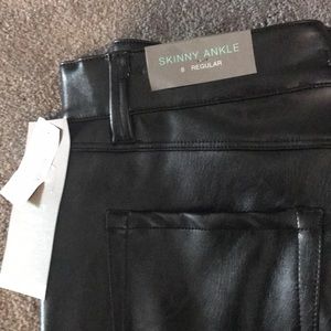 Maurices Skinny Ankle faux leather jeans